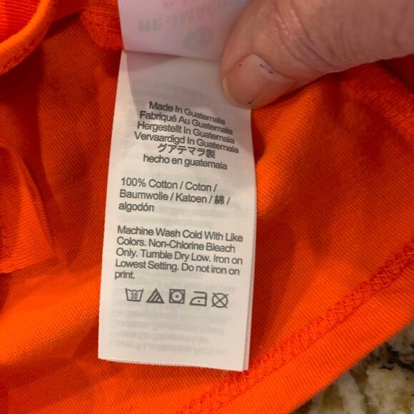 NWT J Crew Girls' Orange & Glitter Pink Lobster Graphic Tank Top - Picture 3 of 7